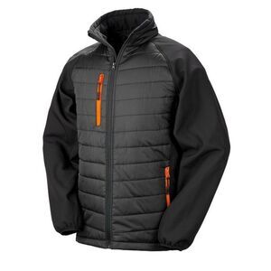 Result Womens/Ladies Compass Soft Shell Jacket / Black/Orange
